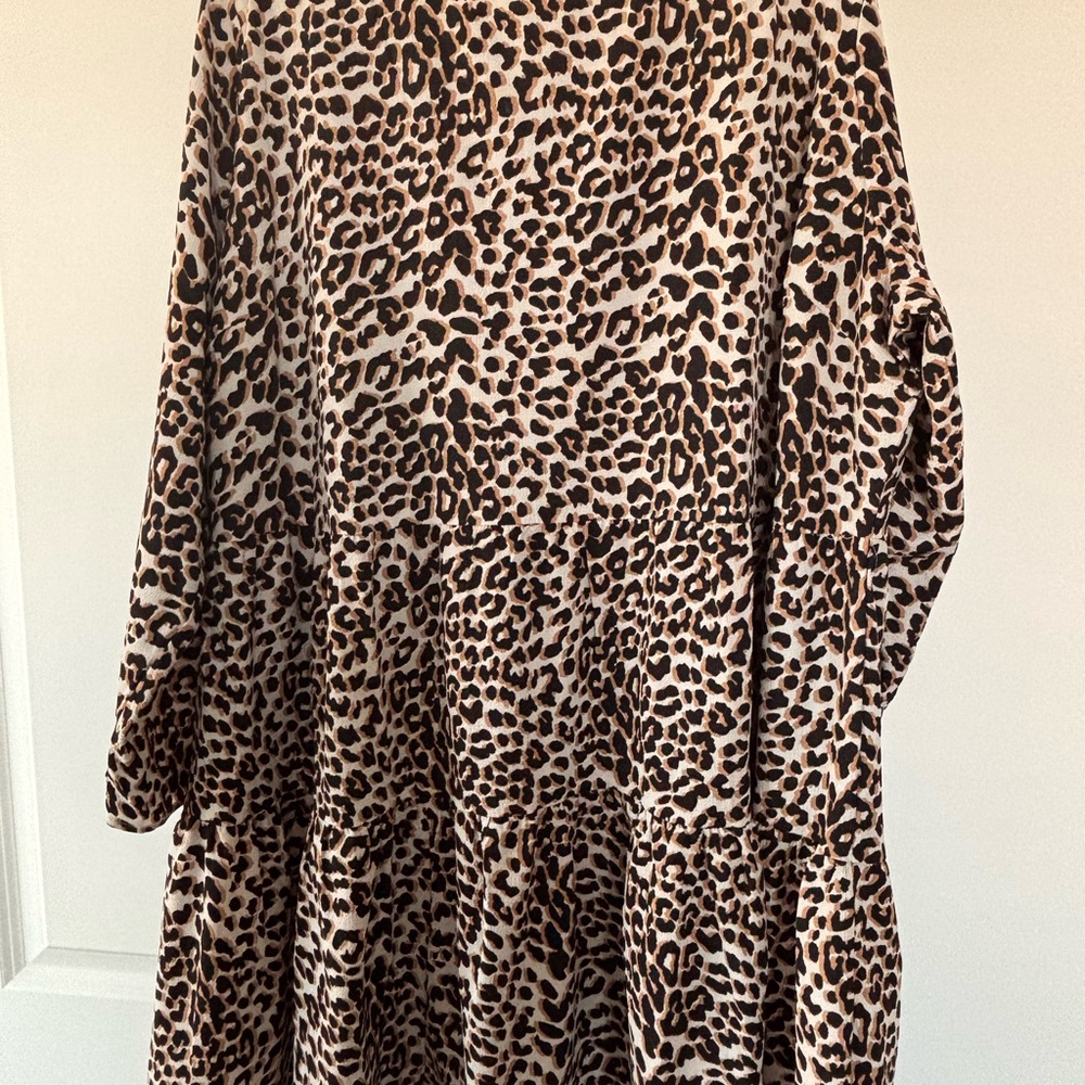Tiered Animal Print Short Dress